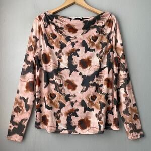 Artsy Mesh Top Size 14 Watercolor Floral Whimsigoth Mori Kei Forest Fairy Y2K